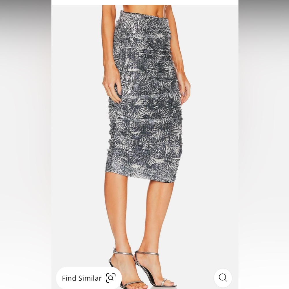 Le Superbe Rockstar Skirt in Hollywood Palms Sequins